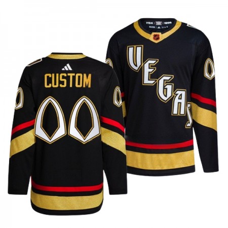 Vegas Golden Knights Trikot Custom Adidas 2022-23 Schwarz Reverse Retro 2.0 Authentic - Herren